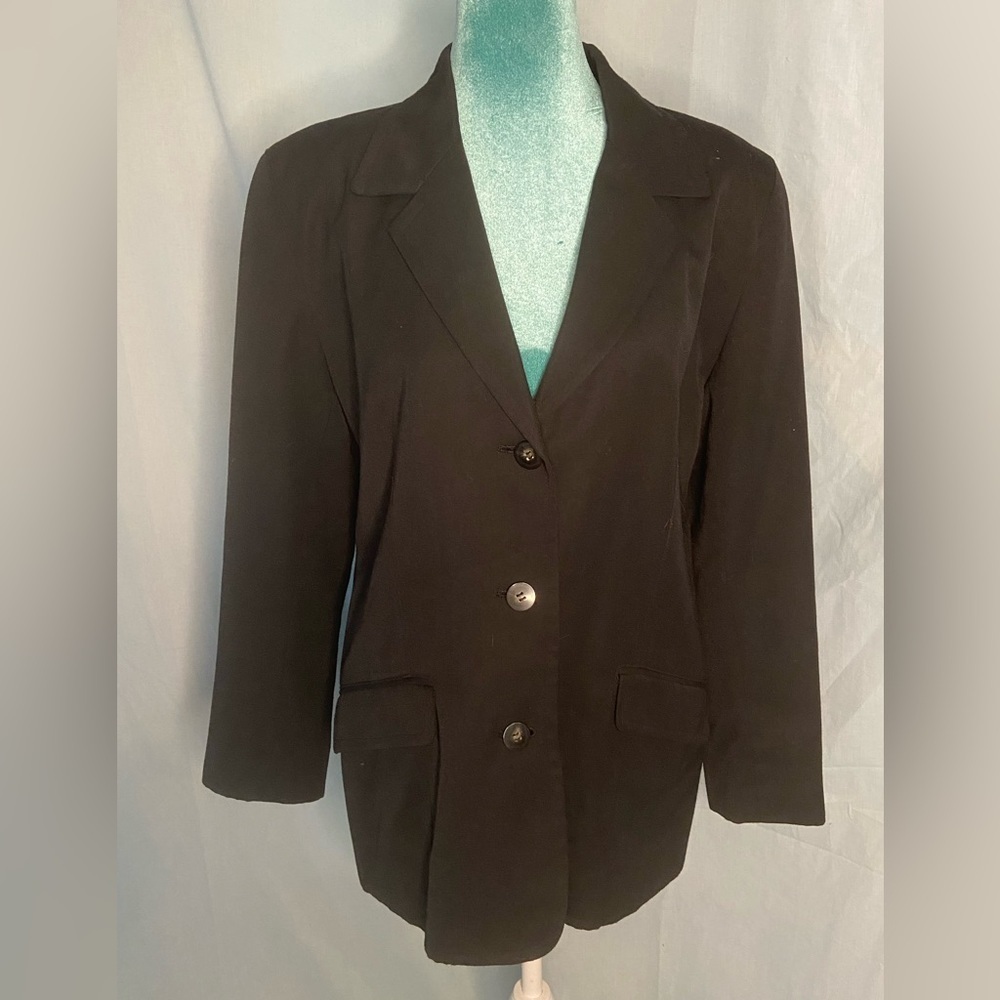Liz sport: womens black vintage blazer - Picture 2 of 5